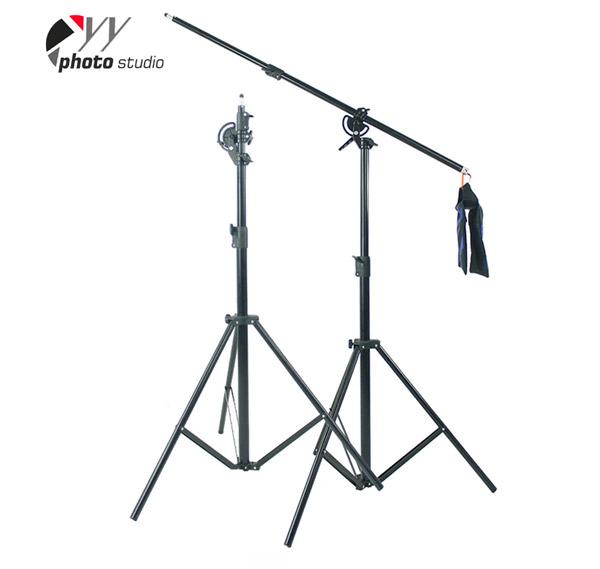 Heavy Duty 2-in-1 Rotatable Studio Boom Stand / Light Stand 12lb Load with Sandbag, BOOM KIT YS511